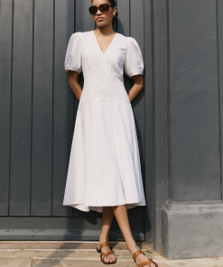 Robin Denim Maxi Dress - White